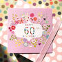 Floral 60th Birthday Card, thumbnail 1 of 5