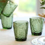 Botanical Green Fern Leaf Glassware, thumbnail 4 of 9