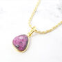 Statement Ruby July Birthstone Crystal Rope Necklace, thumbnail 1 of 4