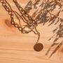 Disc Pendant Layered Gold Necklace With Three Chains, thumbnail 9 of 9
