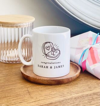 Engagement Ring Personalised Engagement Mug, 3 of 3