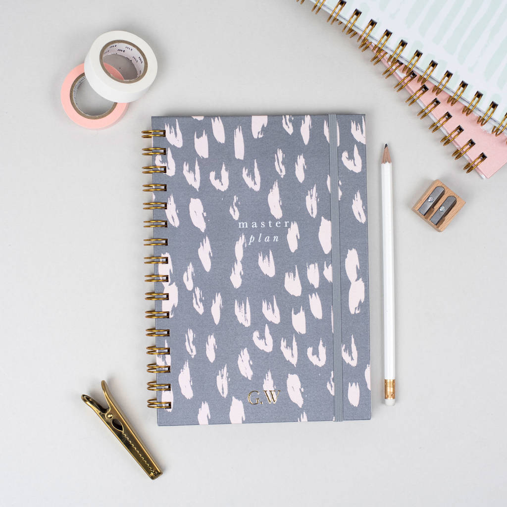 personalised luxe hardback notebook by studio seed