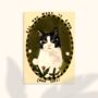 'Black And White Cat' Cat Lovers Pet Print, thumbnail 1 of 2