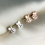 Sterling Silver Tiny Bumble Bee Stud Earrings, thumbnail 3 of 3