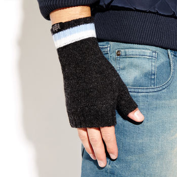 Cashmere Fingerless Gloves In Sporting Team Colours, 9 of 12