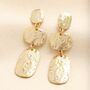Molten Ovals Drop Earrings In Gold, thumbnail 1 of 2