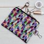 Brushstrokes Silk Zipped Coin Purse/Pouch, thumbnail 2 of 4