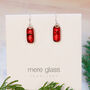 Red Drop Earrings, thumbnail 2 of 4