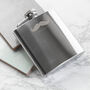 Personalised Stainless Steel Moustache Hip Flask, thumbnail 2 of 8