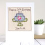 Personalised 21st Birthday Cake Card For Her, thumbnail 1 of 8