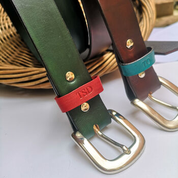 Personalised Custom Colour Leather Belt, 4 of 12