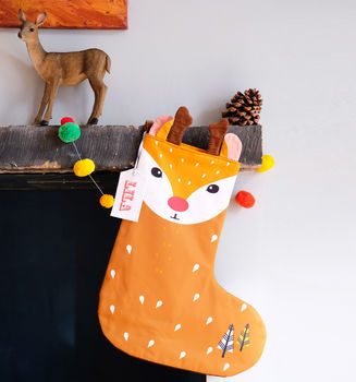 Personalised Animal Character Christmas Stocking, 2 of 3