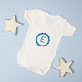 Glittery Flower Babygrow Personalised With Initial, thumbnail 1 of 4