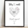 Personalised Engagement Map Print | Gift For Engagement, thumbnail 2 of 6