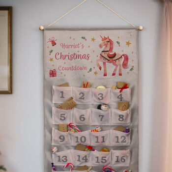 Personalised Unicorn Christmas Calendar, 2 of 4