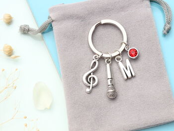 Personalised Microphone Keyring Singer Gift, 7 of 10