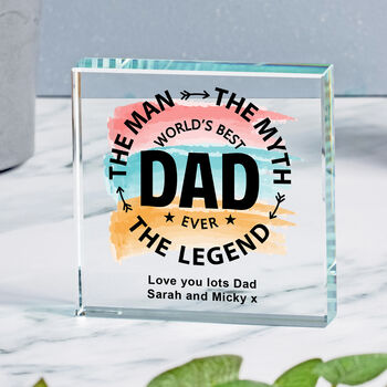 Personalised The Man The Myth Glass Token, 3 of 3