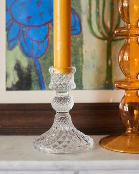 Harlequin Glass Candlestick Set Of Two, 2 of 2