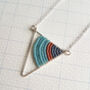 Small Silver Geometric Triangle Necklace, thumbnail 1 of 8