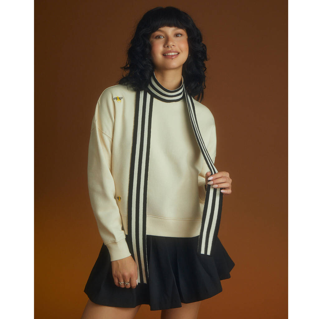 Striped Wool And Cashmere Thin Scarf