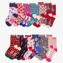 12 Day Christmas Advent Calendar Graphic Prints Bamboo Socks Women's, thumbnail 2 of 3
