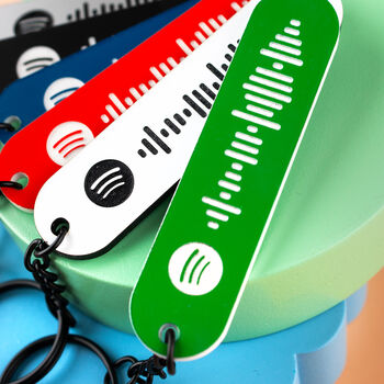 Personalised Scannable Spotify Code Rounded Keyring, 4 of 6