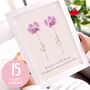 Personalised Watercolour Flower 'Friendship’ A4 Print, thumbnail 1 of 3