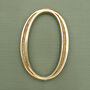 Premium Floating Engraved House Numbers In Brass Finish, thumbnail 3 of 12