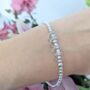 Sterlling Silver Heart Milestone Birthday Bracelet, thumbnail 4 of 7