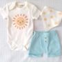 Summer Baby Girl Outfit Gift Set, thumbnail 2 of 9