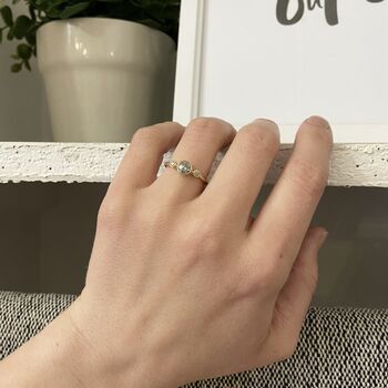 'Sylvie' Salt And Pepper Diamond Engagement Ring, 2 of 11