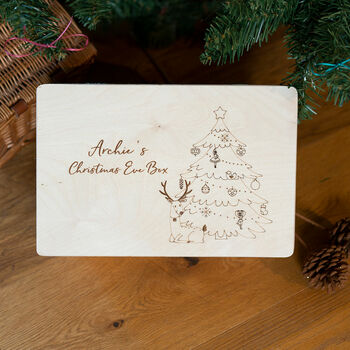 Personalised Christmas Eve Box With Tree Design, 3 of 5