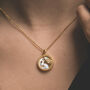 Asta Zodiac Necklace Mother Of Pearl 18 K Gold Plated, thumbnail 1 of 12
