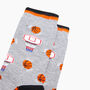 Basketball Bamboo Socks In Light Grey, thumbnail 2 of 4
