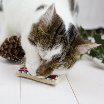 Organic Catnip Christmas Toy For Cats Woodland Medley, 3 of 4
