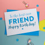 Bff Best Friend Birthday Card In Pink And Blue, thumbnail 2 of 2