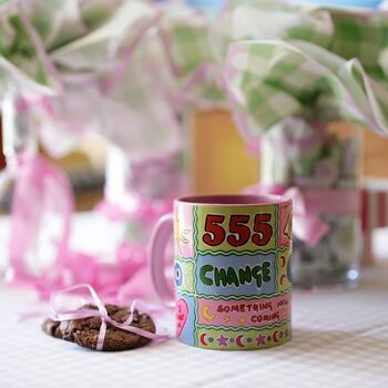 555 Angel Number Law Of Attraction Mug Good Luck Gift, 6 of 6