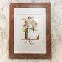 E Is For Echinacea Gilded Initial Print, thumbnail 5 of 7