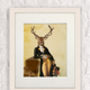 Deer Print, Deer And Chair Art, Framed Or Unframed, thumbnail 4 of 9