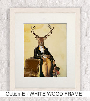 Deer Print, Deer And Chair Art, Framed Or Unframed, 4 of 9