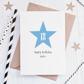 Eighteenth Birthday Star Milestone Birthday Card, 2 of 2