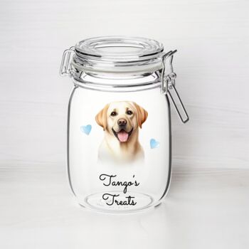 Personalised Labrador Retriever Kilner Style Treat Jar, 2 of 2