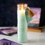 White Sage Tube Candle With Clear Quartz Crystals, thumbnail 1 of 3