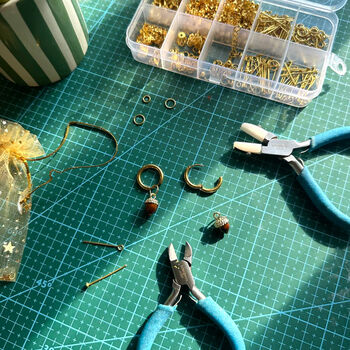 Autumn Acorn Earrings And Greetings Card Gift Set, 6 of 9