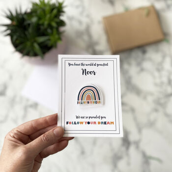 'Follow your dream' Rainbow Acrylic Pin Badge, 9 of 11