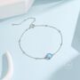 Delicate Blue Opal Bracelet In Sterling Silver, thumbnail 4 of 11