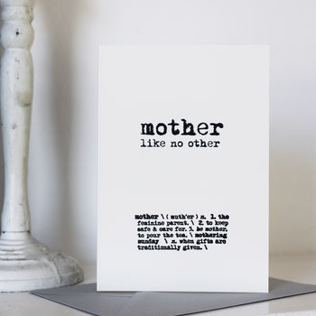 'Mother Like No Other' Card, 2 of 2