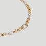 Mixed Metal Rolo Chain Necklace In 18 K Gold And Rhodium Plated Sterling Silver, thumbnail 2 of 9