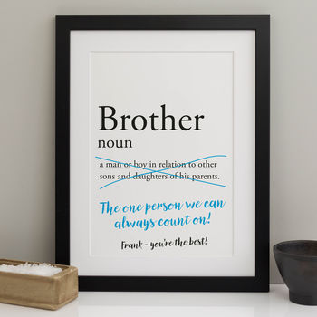 Personalised Brother Dictionary Print, 3 of 4
