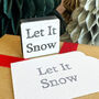 Square Let It Snow Rubber Stamp Christmas Craft, thumbnail 2 of 6
